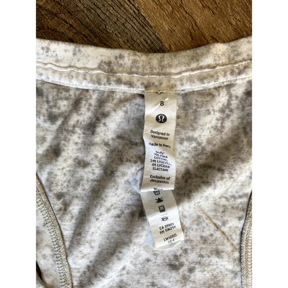 Lululemon Love Tank Cirrus Wash White Opal Raw Linen Rover Print - Picture 5 of 5